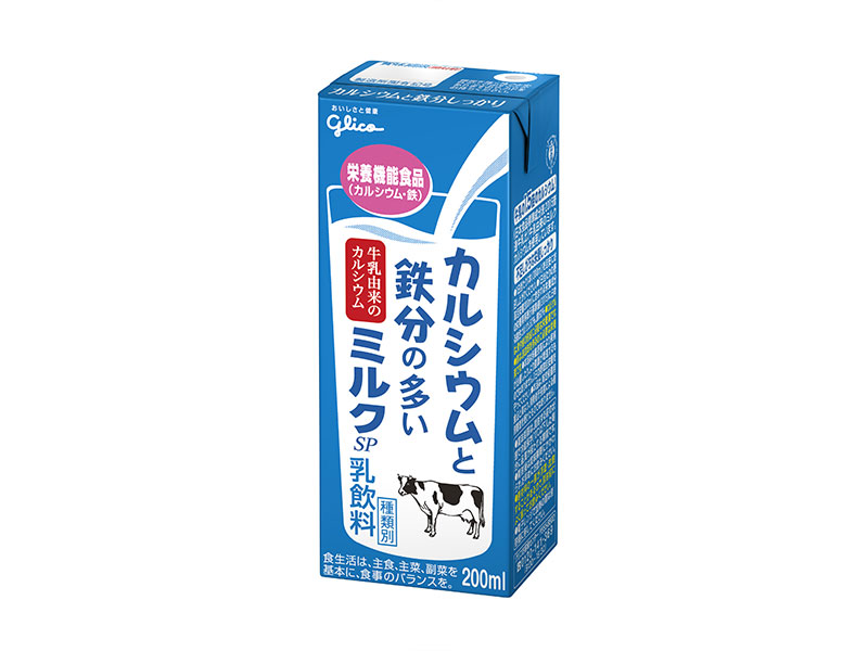 カルシウムと鉄分の多いミルク200ml